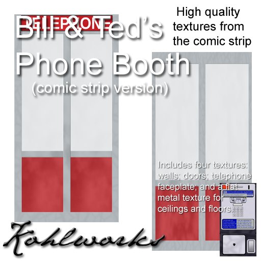 Bill and Ted Phone Booth Textures (Comic Book version)