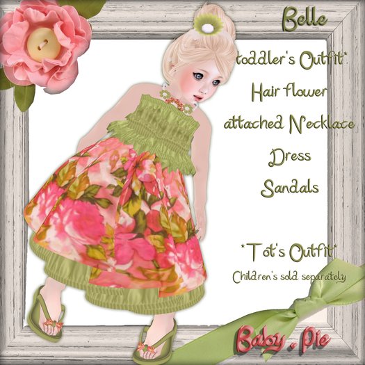 *Baby Pie* Toddler's / Tiny Tot Summer Sundress / Beach Dress Complete Outfit! New Release Summer 2012! Sun Dress
