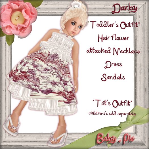 *Baby Pie* Toddler's / Tiny Tot Summer Sundress / Beach Dress Complete Outfit! New Release Summer 2012! Sun Dress