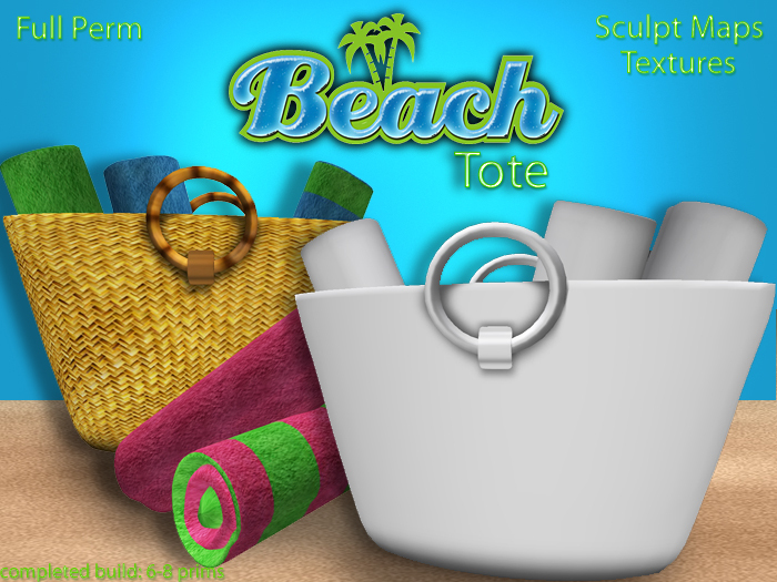 FULL PERM Beach Tote Sculpt Map & Texture