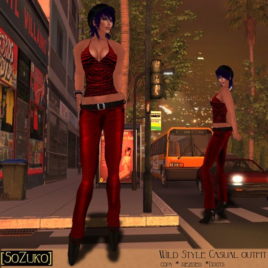 SoZuko Wild Style-Casual Outfit red