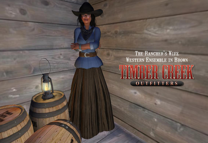 [Timber Creek] The Rancher's Wife Western Ensemble in Brown