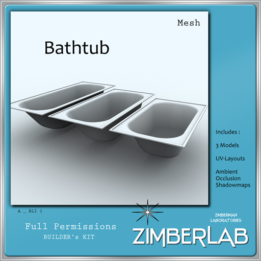 Bathtub Mesh with full permissions - ZimberLab Builder's Kit A