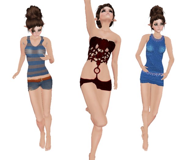 Petite Boadicea 3 Sexy Outfits
