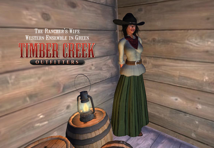 [Timber Creek] The Rancher's Wife Western Ensemble in Green