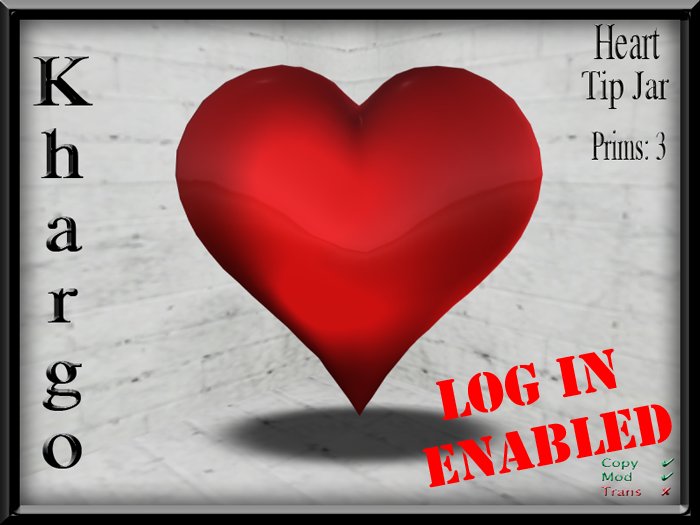 Khargo: Heart Tip Jar / Tipjar - Log In Version for Clubs / Employees / Split Tips