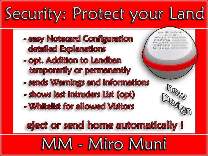 SECURITY ORB: protect your Land!! TOS conform
