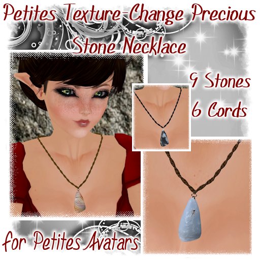 Texture-Change Precious Stone Necklace  *FOR PETITES MESH AVATARS*