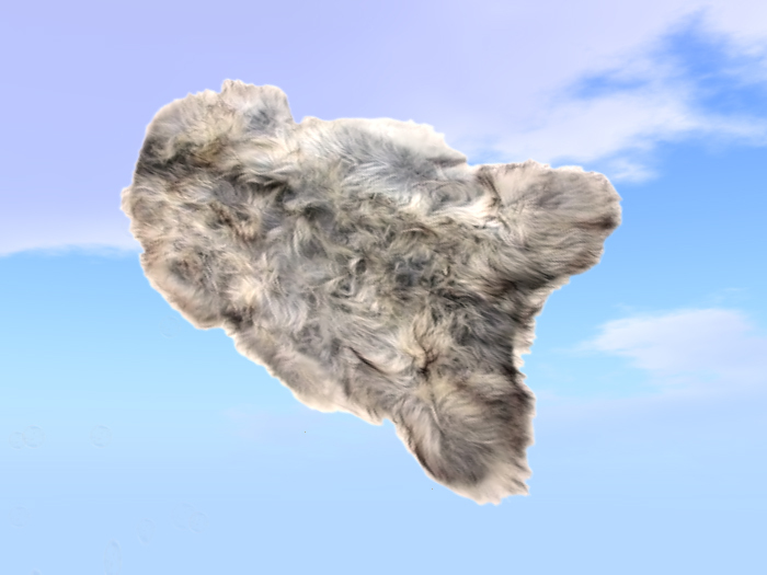 GREY SHEEPSKIN RUG