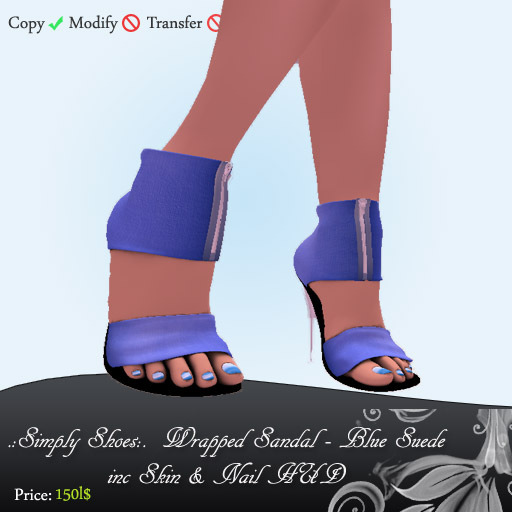 ::SSS:: Wrapped Heel - Blue Suede