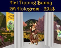 Hat Tipping Brown Bunny - 1 Prim Hologram