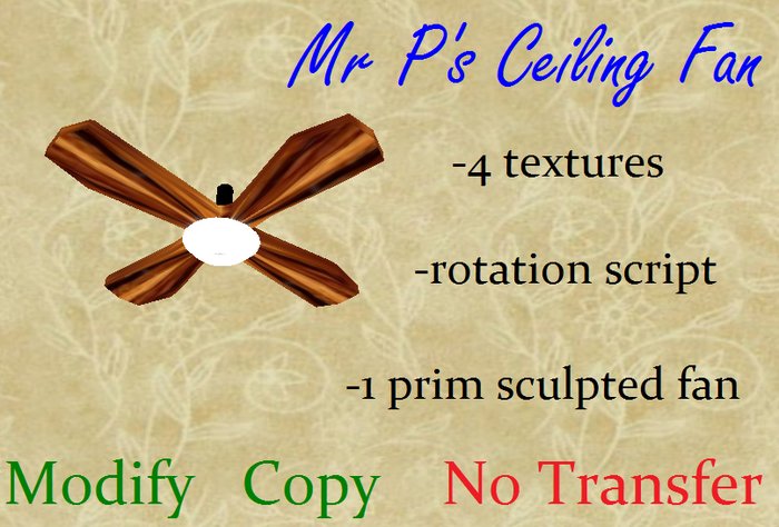 "Mr P's Ceiling fan"
