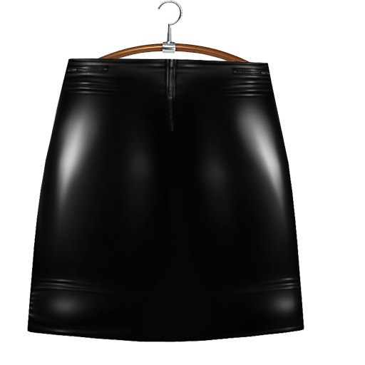 LaRosa Mesh Latex MiniSkirt Black 