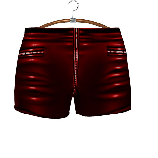 LaRosa Mesh Latex MiniShort Red 