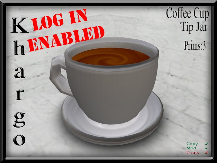 Khargo: Coffee Cup Tip Jar / Tipjar - Log In Version for Clubs / Employees / Split Tips