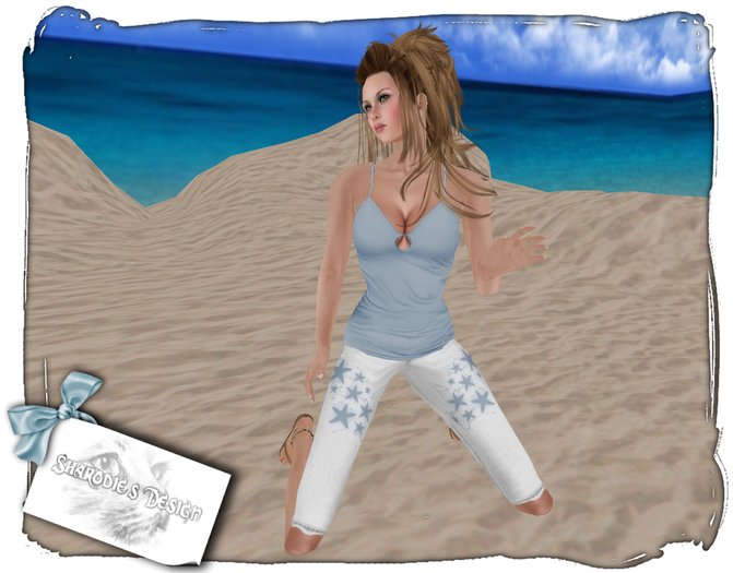 ~*~Shar's Outfits~*~ bermuda and top blue