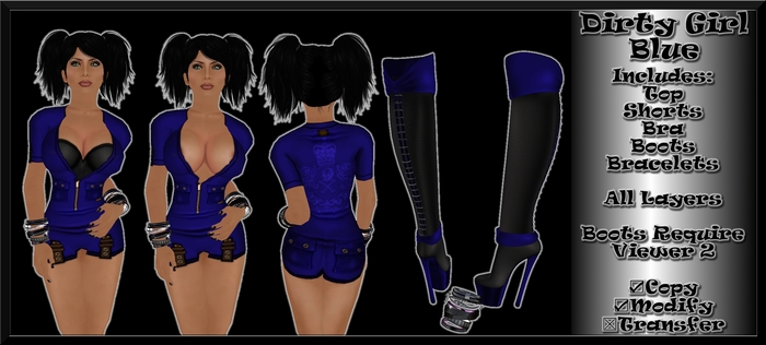 Dirty Girl Blue