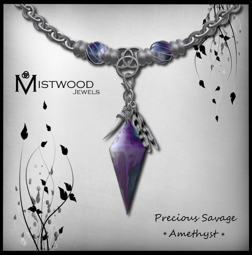 [Mistwood Jewels] Precious Savage Unisex Necklace - Amethyst