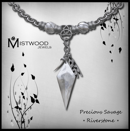 [Mistwood Jewels] Precious Savage Unisex Necklace - Riverstone