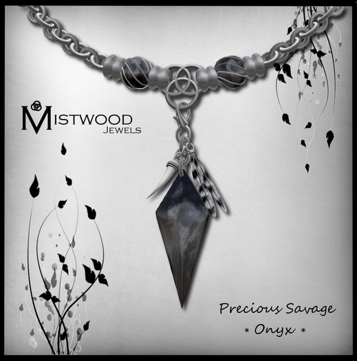 [Mistwood Jewels] Precious Savage Unisex Necklace - Onyx