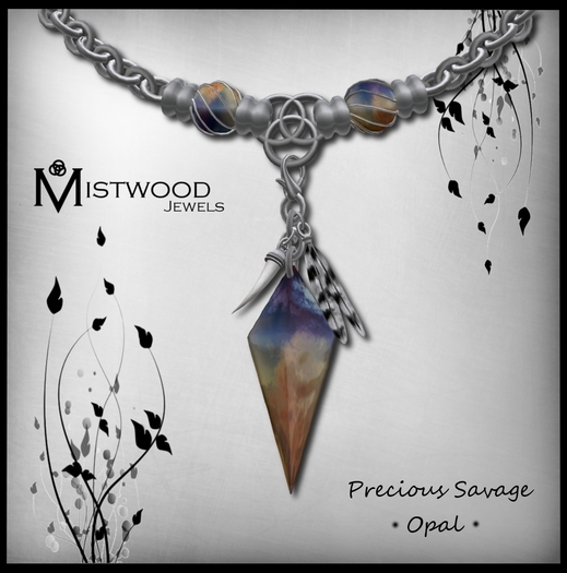 [Mistwood Jewels] Precious Savage Unisex Necklace - Opal