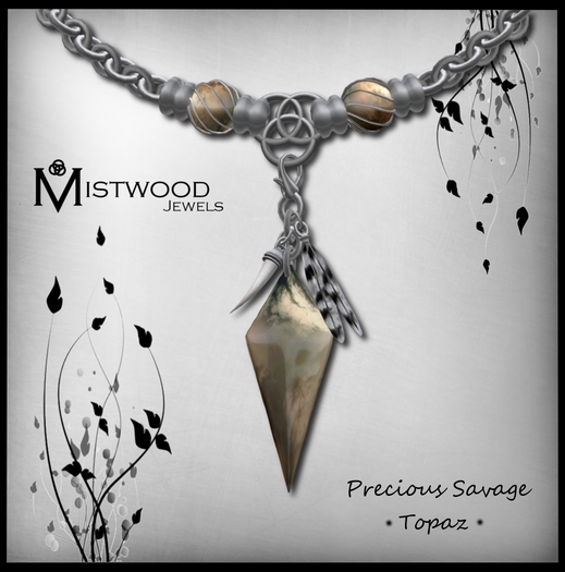 [Mistwood Jewels] Precious Savage Unisex Necklace - Topaz