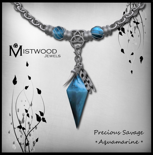 [Mistwood Jewels] Precious Savage Unisex Necklace - Aquamarine