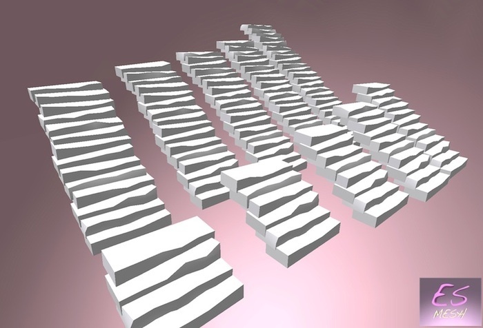 Stairs Crooked - Mesh Multiple Faces - Fullperm