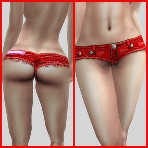 Mini Short Red Torn /Short Rasgado Rojo