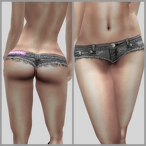 Mini Short Torn Sexy Hot Grey /Short Rasgado Gris