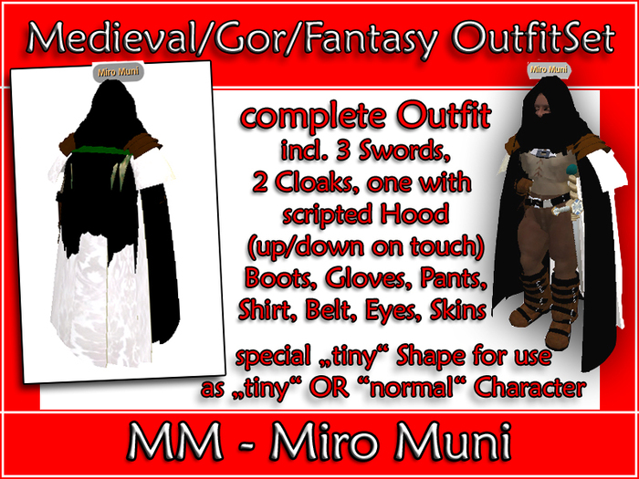 Medieval Fantasy Roleplay complete Outfit