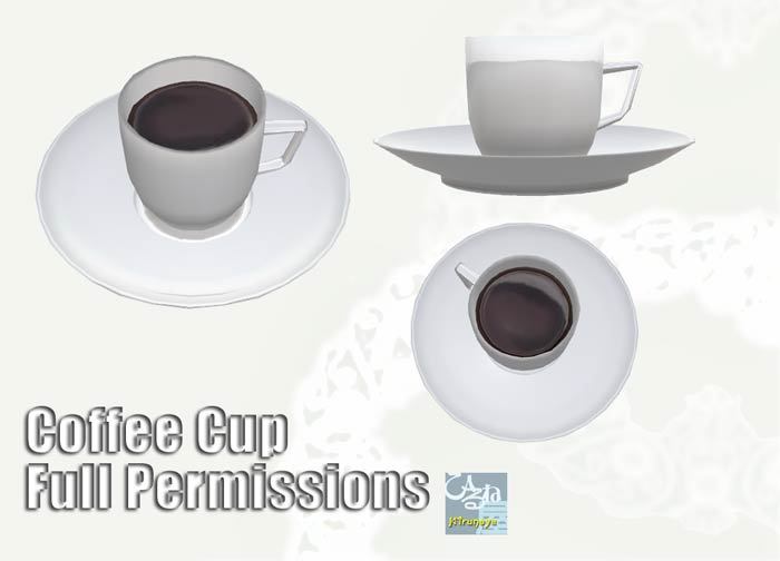 Coffee cup 1prim Full permission  with Sculpt map