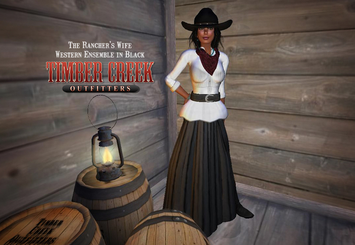 [Timber Creek] The Rancher's Wife Western Ensemble in Black