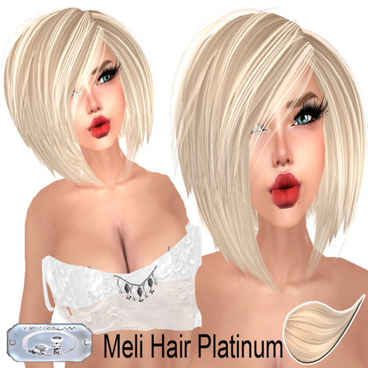 ---> T&S GLaMouR <--- Meli Short Straight Hair Platinum