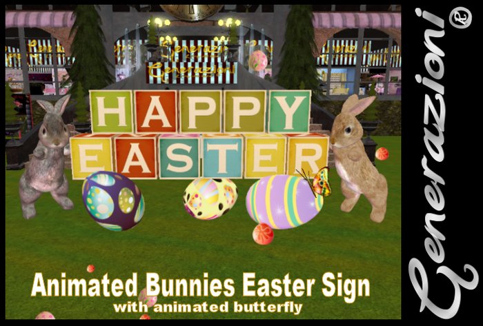 PROMO - 50% Off Animated Happy Easter Sign