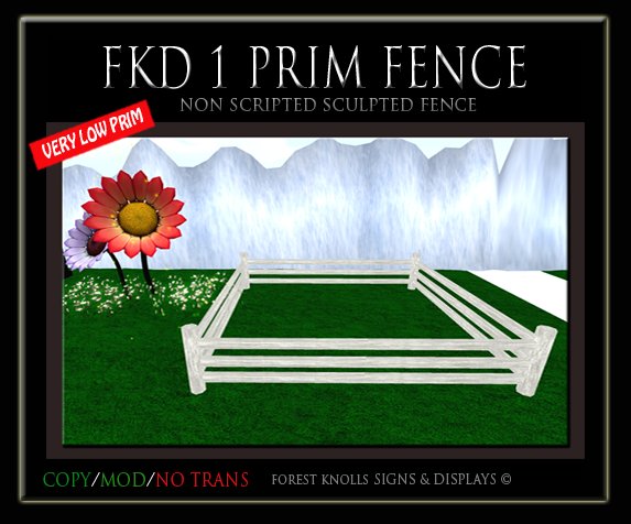 FKD 1 Prim Sculpted Fence