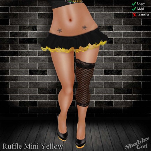 ~Ruffle Mini (yellow)- Shabby Cat~