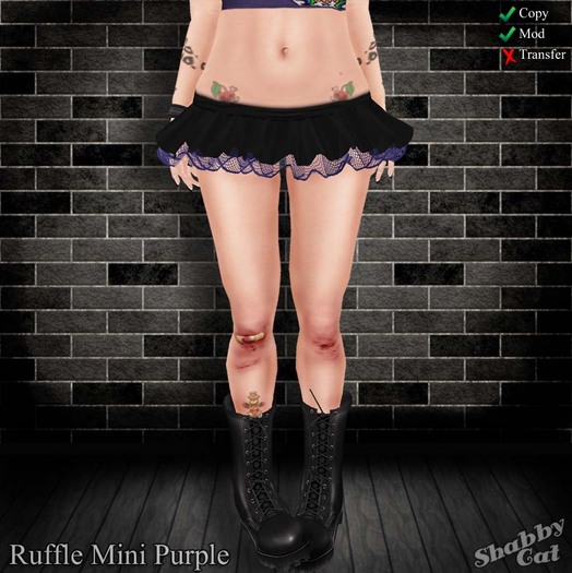 ~Ruffle Mini (purple) - Shabby Cat~