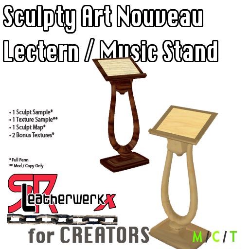 *SRL - Sculpty Art Nouveau Lectern / Music Stand(box)