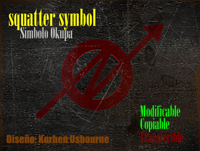 Squatter Symbol - 3D PRIM - Simbolo Okupa