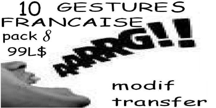 gestures frenchs pack8