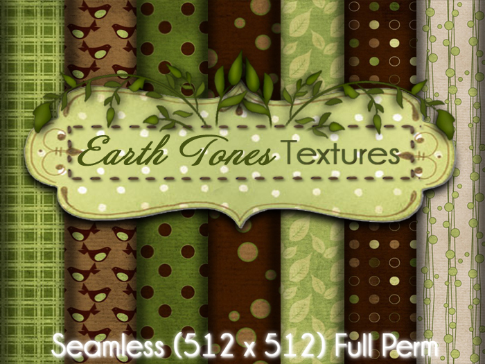 FULL PERM Earth Tones Fabric Texture Set