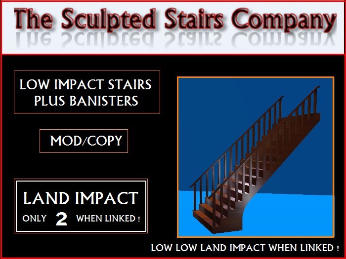 Low Impact stairs with banisters mod/copy Boxed