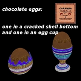 Easter - chocolate eggs in shell and cup