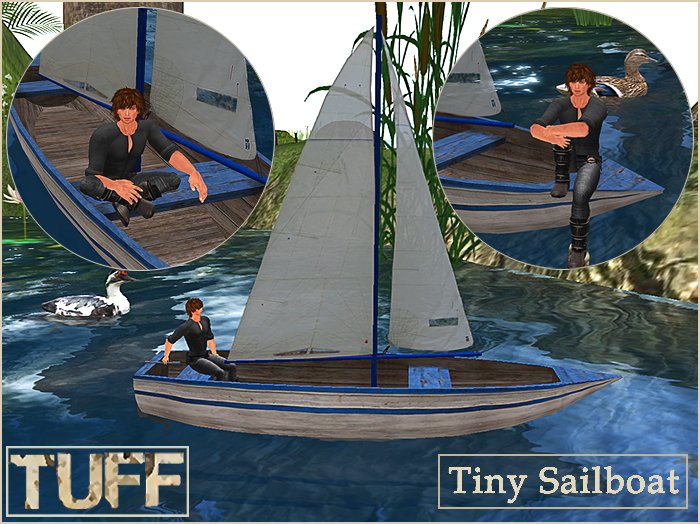 [TUFF] Tiny Blue & White Sailboat