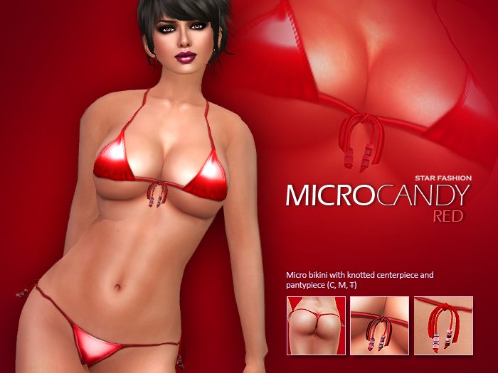 StarFashion Bikini Micro Candy Red
