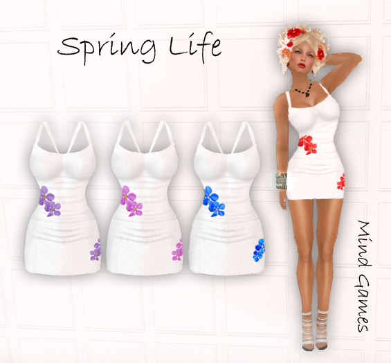 .:: Mind Games ::. Spring Life Dress Blue Flowers