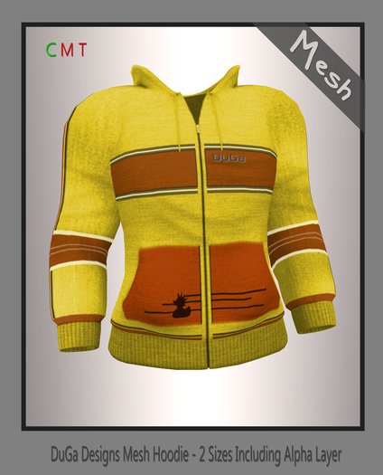 .:DuGa Designs:. - Mesh Hoodie - Yellow/Orange 