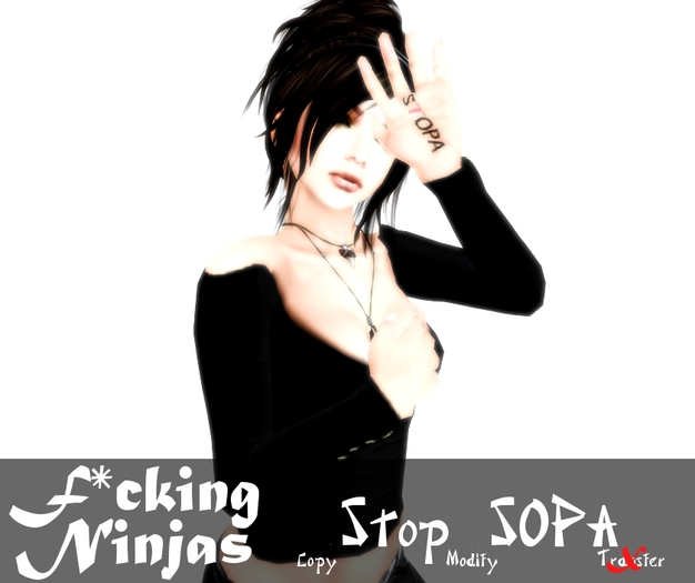 *FN* Stop the SOPA Bill Pose + Hand Paint