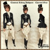 ! Glitterati ! - Classical Riding Jodhpurs - Charcoal Grey